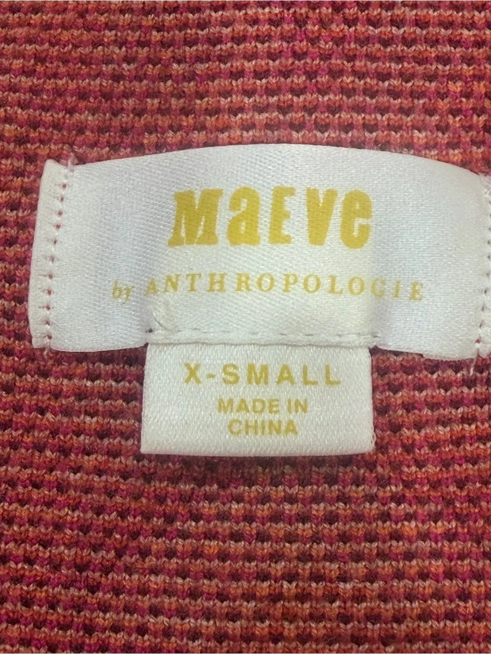 Maeve Bright Orange Retro Geometric V-Neck Sweater Vest - Picture 3 of 5